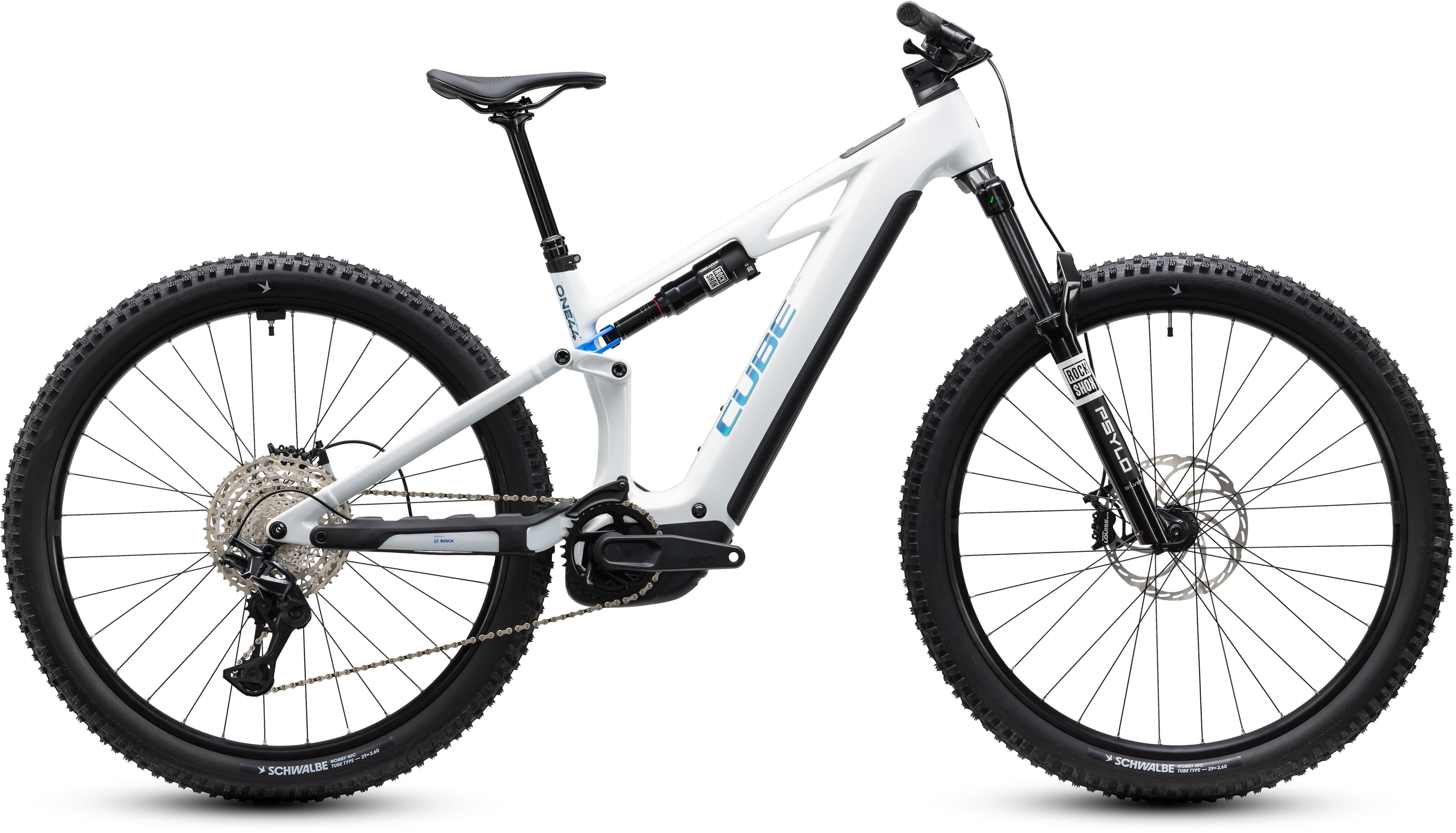 Cube Stereo Hybrid ONE44 HPC Pro 800 metallicwhite´n´blue - Bikecenter Schager