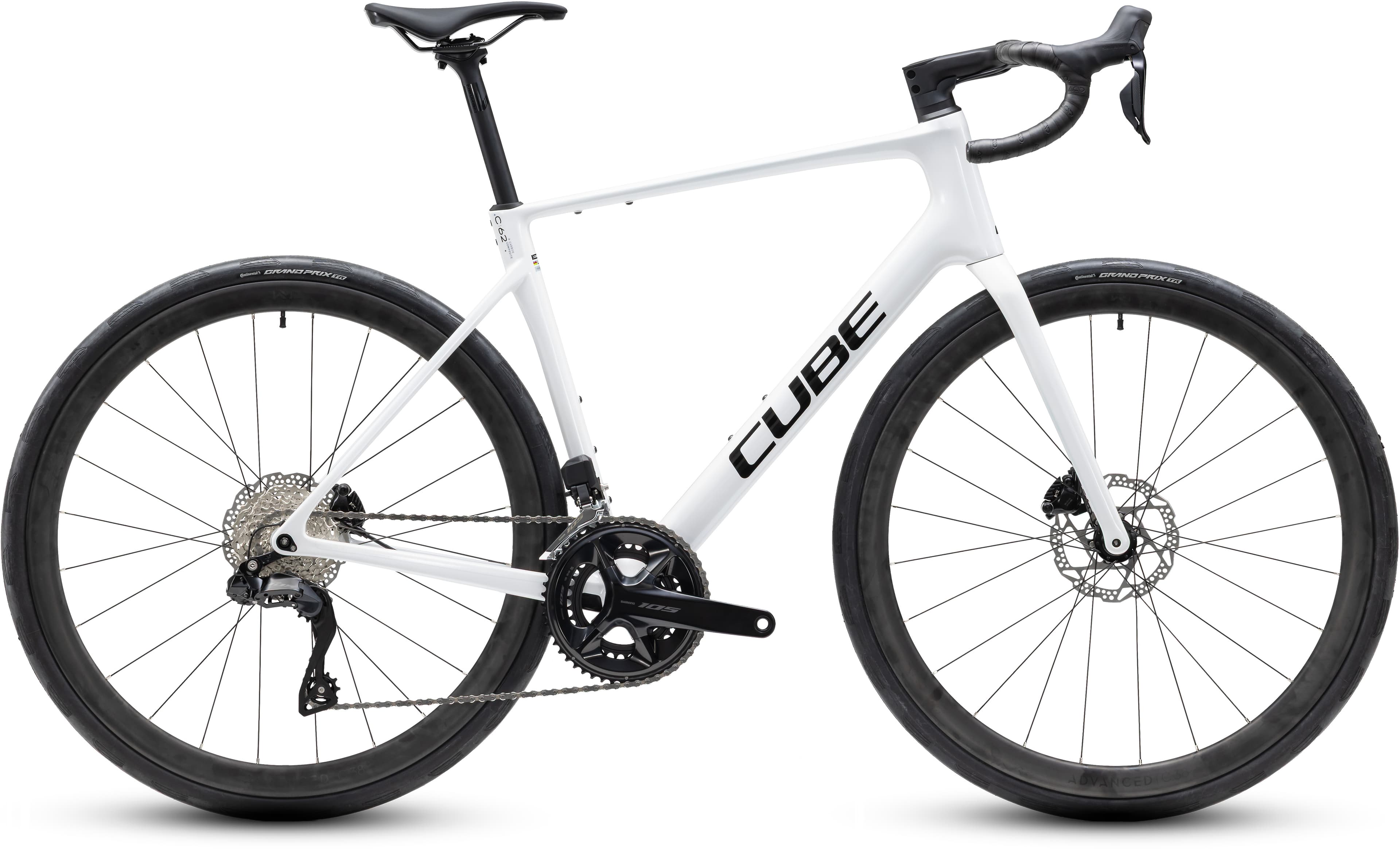 Cube Attain C:62 SLX metallicwhite´n´black - Bikecenter Schager